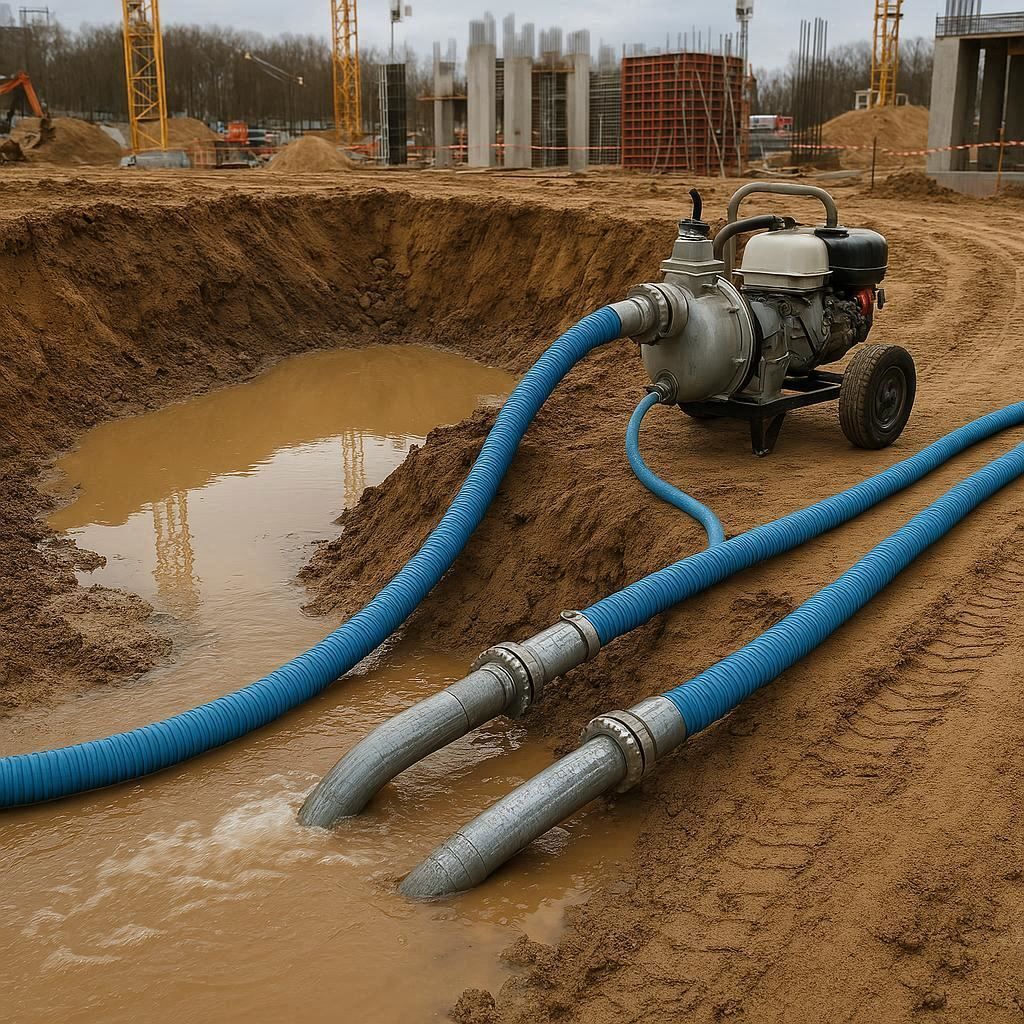 Водопонижение и осушение котлована в Долгопрудном