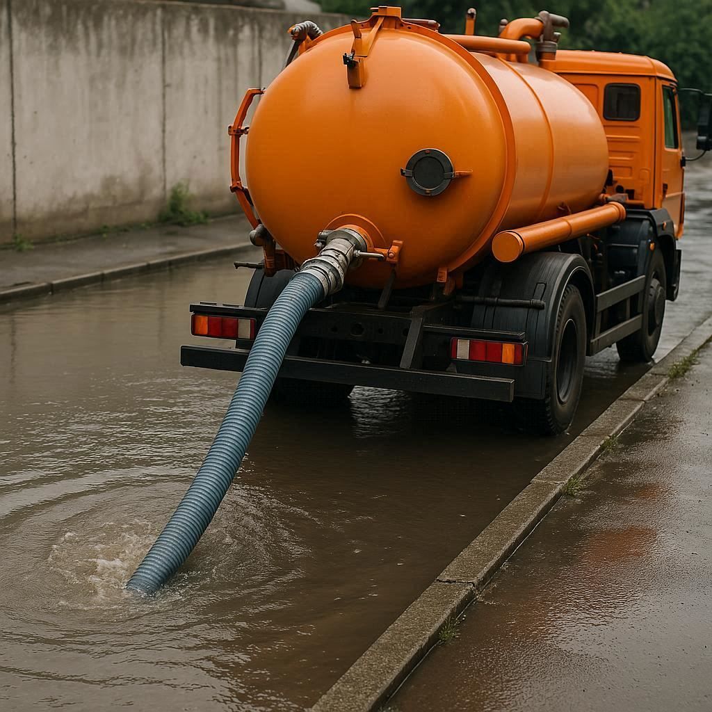 Откачка воды в Долгопрудном